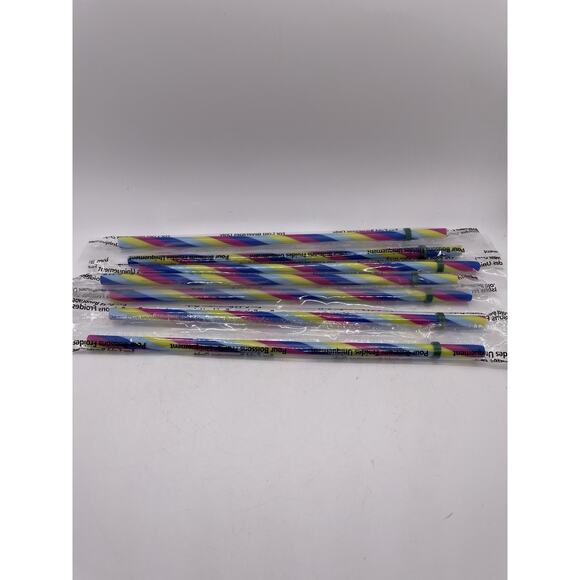 Starbucks Rainbow Reusable Straw For Cold Beverages 2024 Lot Of 7 NEW - Picture 1 of 5